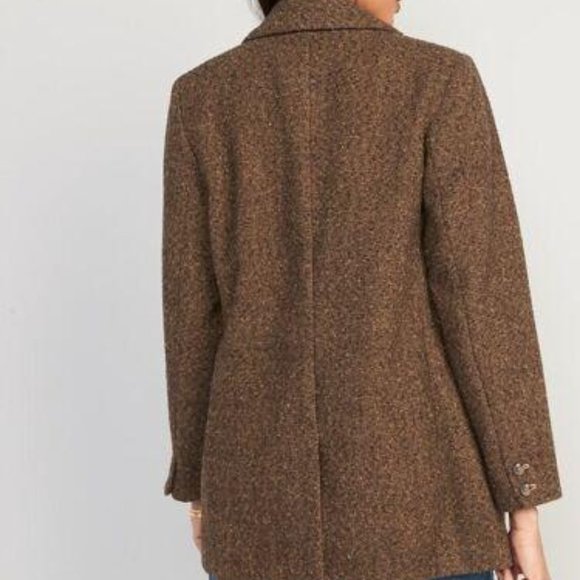 Old Navy  Soft-Brushed Herringbone Oversized Blazer NEW - Picture 4 of 9